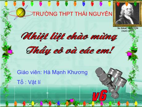 Bài giảng Vật lí 10 (cơ bản) - Bài 13: Lực ma sát - Hà Mạnh Khương