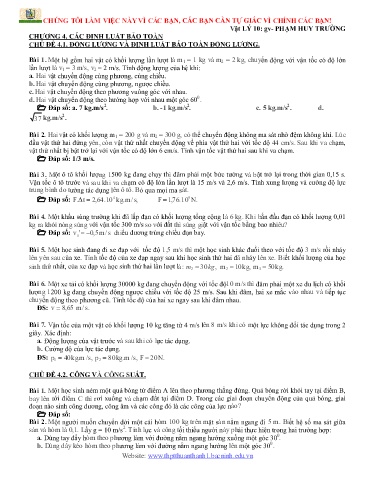 Bài tập ôn Khối 10 các môn Sinh học, Vật lý, Hóa học và Tiếng Anh