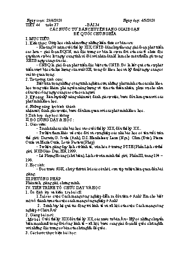 Giáo án Lịch sử và GDCD Lớp 10 - Tuần 37 đến Tuần 41 - Nguyễn Thị Thanh Liễu